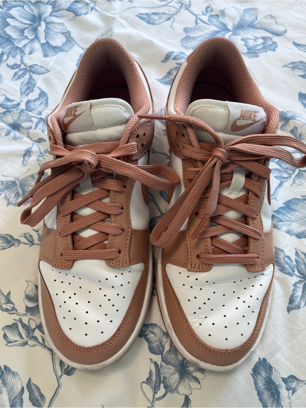 Nike Women’s Low-Top Sneakers in Brown and White